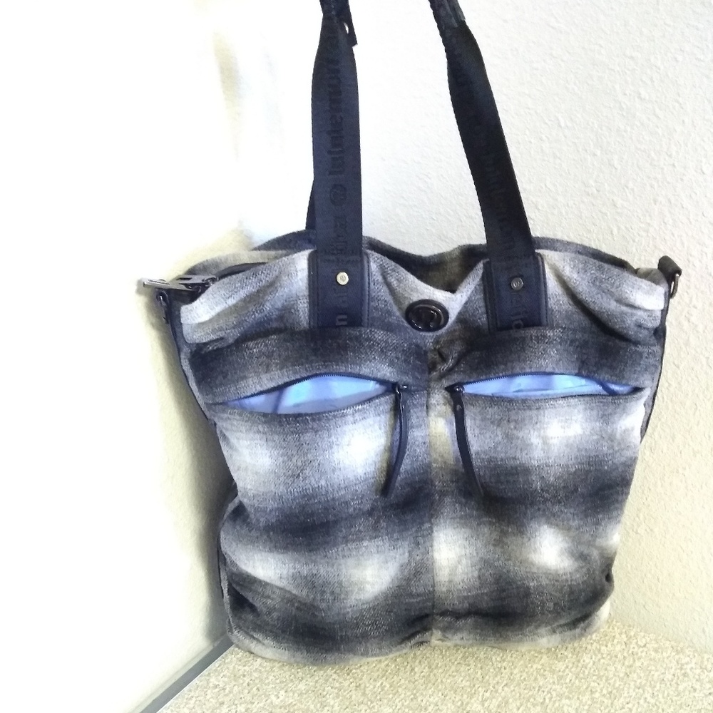 Lululemon Black Gray Wool Bag